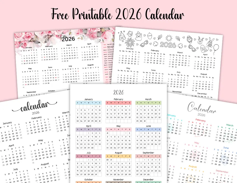 Free Printable 2026 Calendar