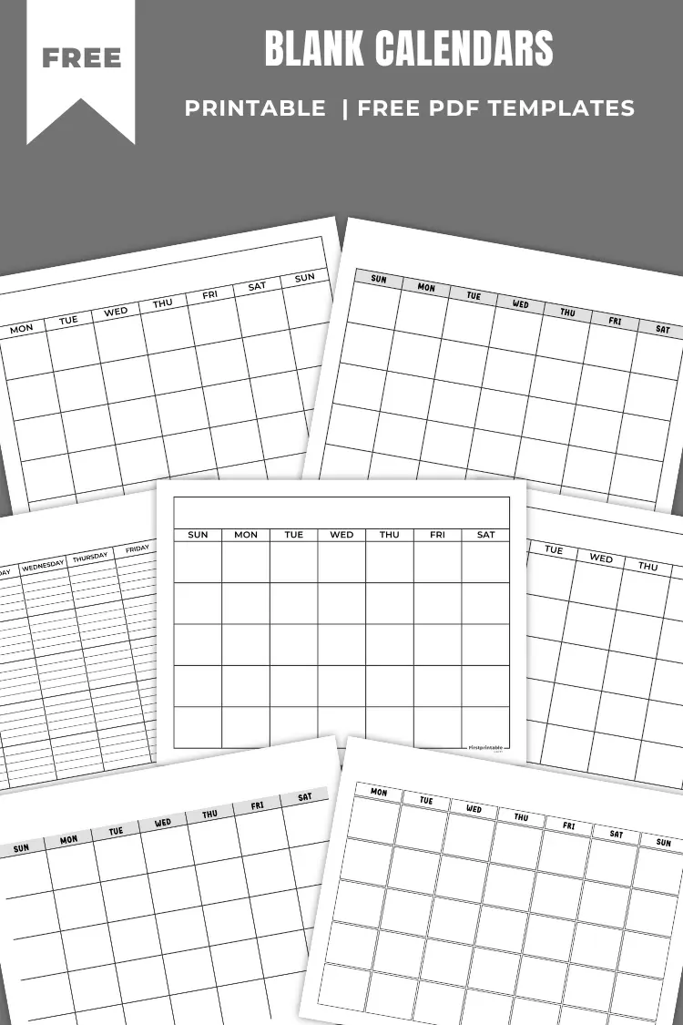 Blank Calendars