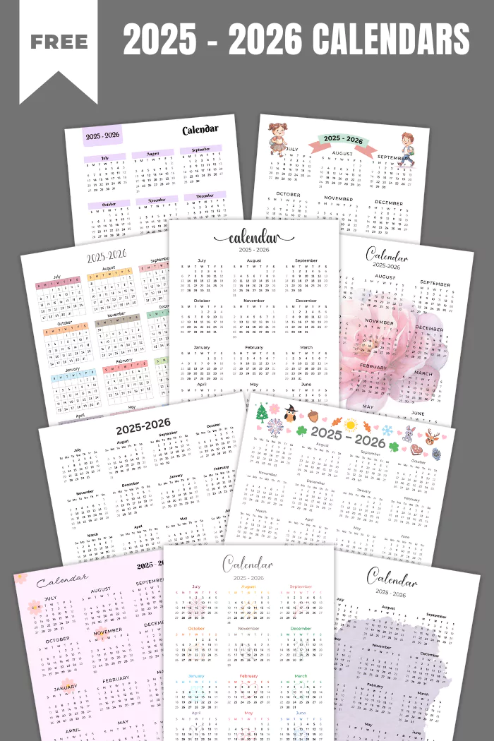 Free Printable Year Calendar 2025-2026