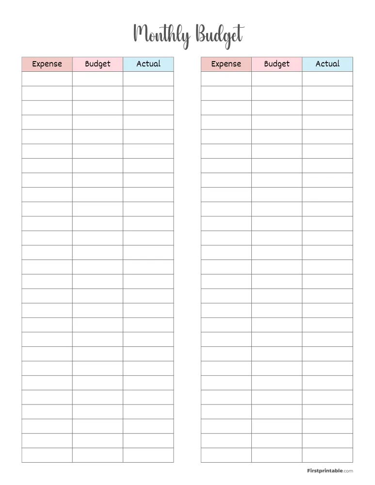 Monthly Budget - Additional Expense 