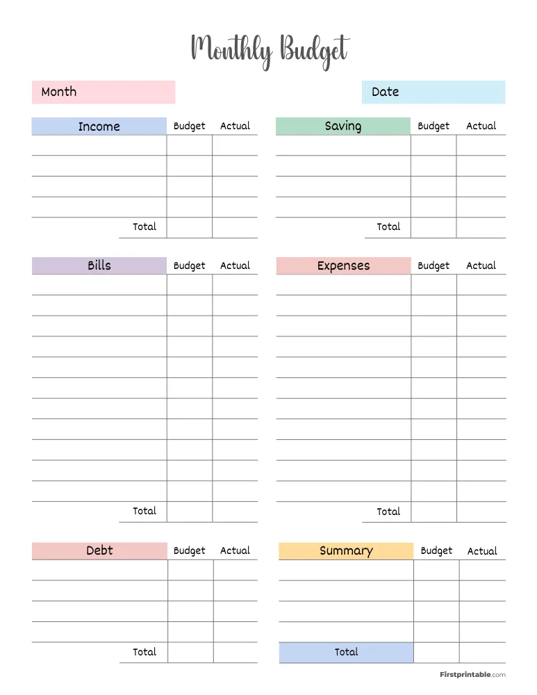 Monthly Budget