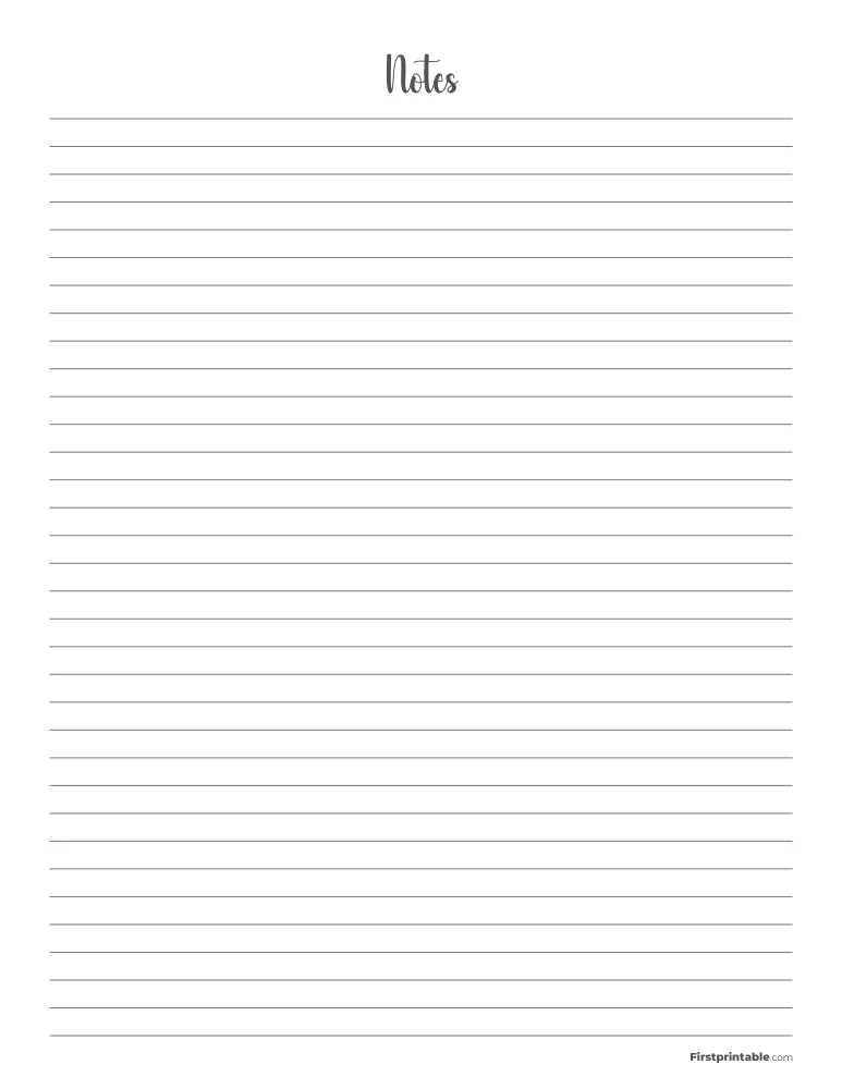 Printable Notes Paper