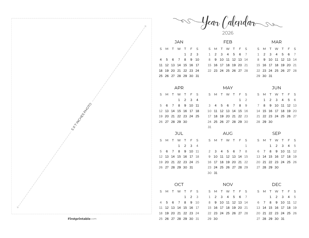 Printable Calendar 2026 Template 09