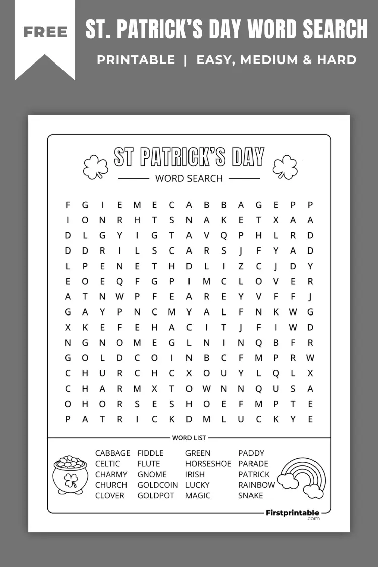 St. Patrick's Day Word Search