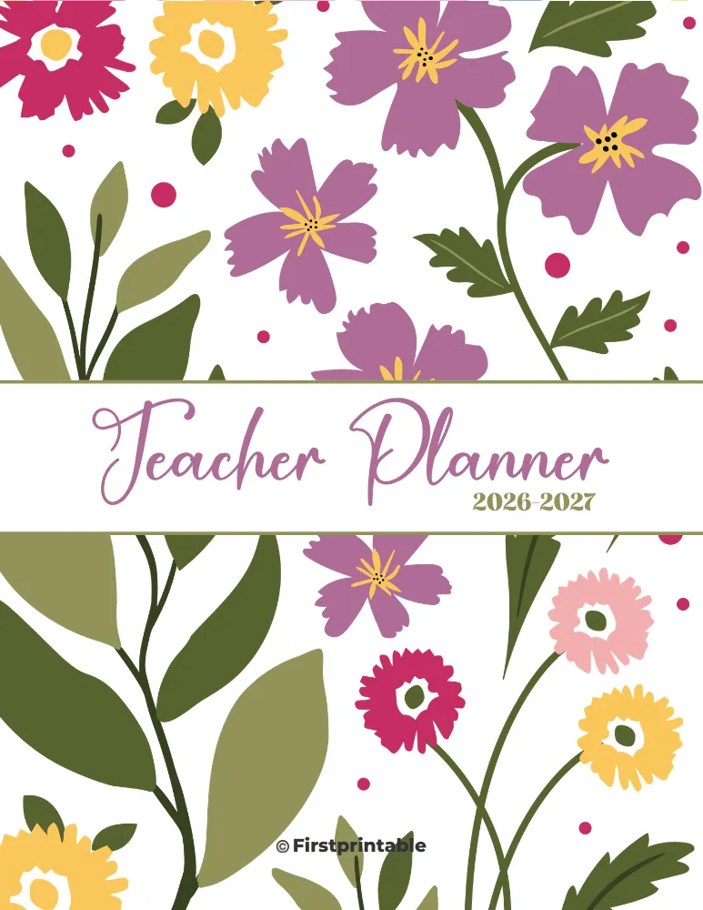 2026 - 27 Teacher Planner Custom Cover 03 - Front