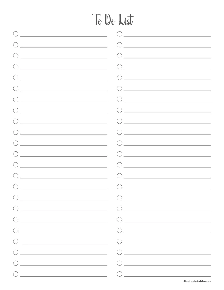 To Do List