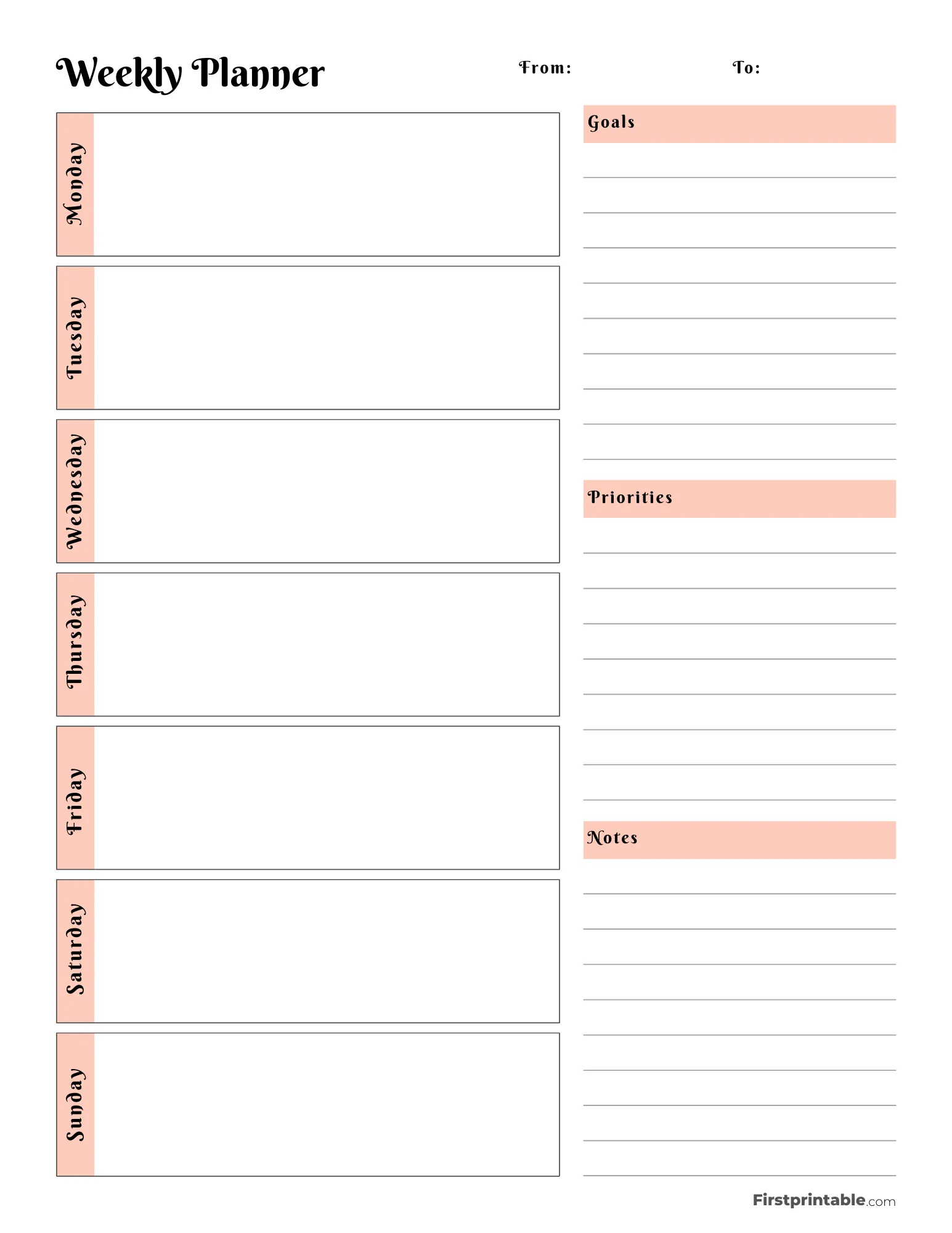 Undated Aesthetic Weekly Planner 03