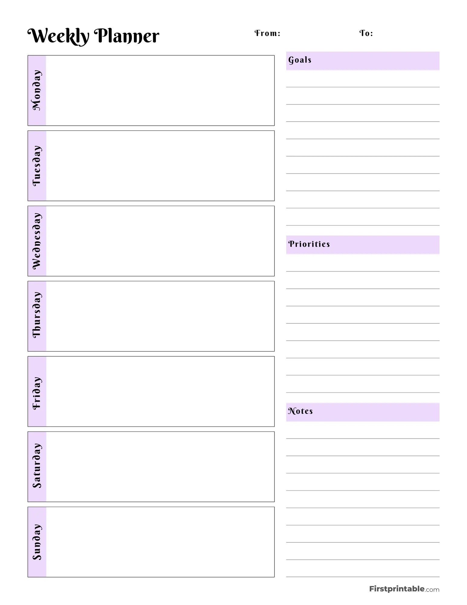 Undated Aesthetic Weekly Planner 04