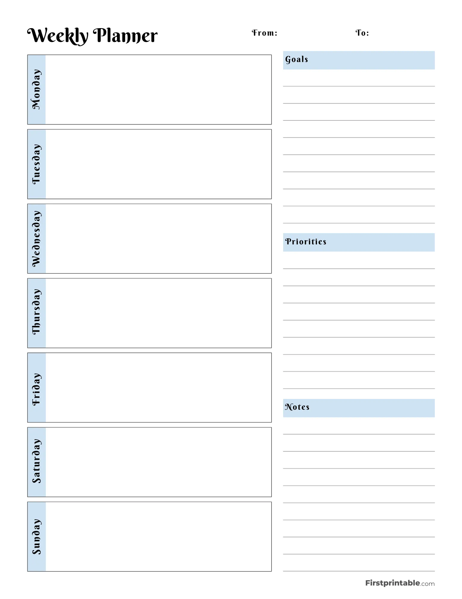 Undated Aesthetic Weekly Planner 06